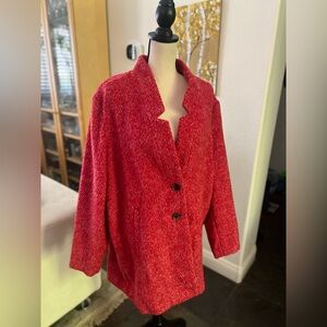 Old Navy - red & pink wool blend coat
